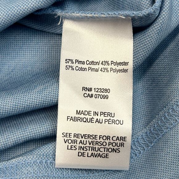 Travis Mathew Patron Tequila Golf Polo Shirt Womens Small Golfer Golfing Blue - Picture 9 of 11